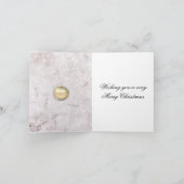 Elegant Gold Kerstdecoratie en glitter Feestdagen Kaart (Binnen)