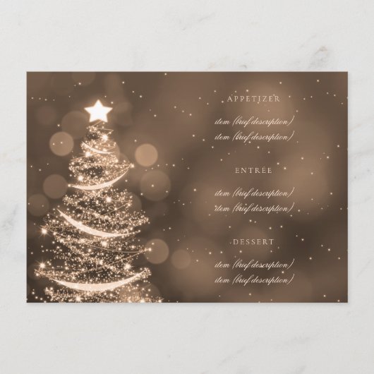 Elegant Gold-kerstfeest-legant bruiloft menu (Voorkant)