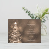 Elegant Gold-kerstfeest-legant bruiloft menu (Staand voorkant)