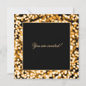 Elegant Gold-kerstfeest met gevarenfeestdag Kaart (Achterkant)