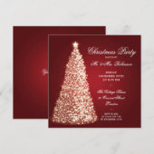 Elegant Gold Kerstfeest Red Kaart (Voorkant / Achterkant)