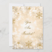 Elegant Gold Kerstfeestdag Kaart (Achterkant)