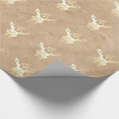 Elegant Gold Kerstkerstkerstschilderij Cadeaupapier (Hoek)