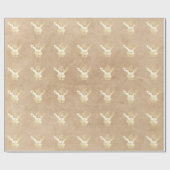 Elegant Gold Kerstkerstkerstschilderij Cadeaupapier (Vlak)