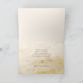 Elegant Gold Kerstmis Botanische Foto Feestdagen Kaart (Binnen)