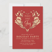 Elegant Gold Kerstmis Kaart (Voorkant)