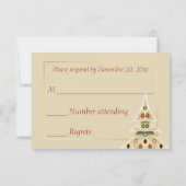 Elegant Gold Kerstmis RSVP (Achterkant)