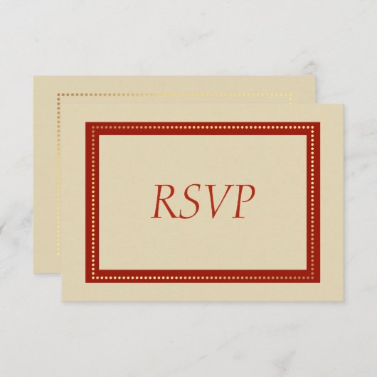 Elegant Gold Kerstmis RSVP (Voorkant / Achterkant)