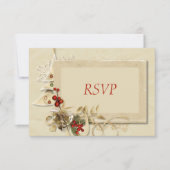 Elegant Gold Kerstmis RSVP (Voorkant)
