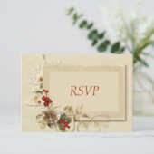 Elegant Gold Kerstmis RSVP (Staand voorkant)