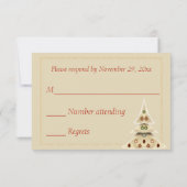 Elegant Gold Kerstmis RSVP Kaartje (Achterkant)