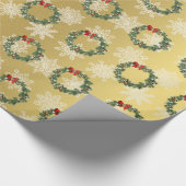 Elegant Gold-kerstmis — Snowflake-patroon Cadeaupapier (Hoek)