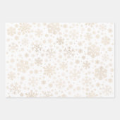 Elegant Gold Kerstmis Snowflake Patroon Inpakpapier Vel (Voorkant 3)