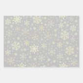 Elegant Gold Kerstmis Snowflake Patroon Inpakpapier Vel (Voorkant 2)