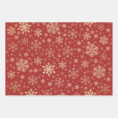 Elegant Gold Kerstmis Snowflake Patroon Inpakpapier Vel (Voorkant 2)