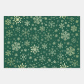 Elegant Gold Kerstmis Snowflake Patroon Inpakpapier Vel (Voorkant)