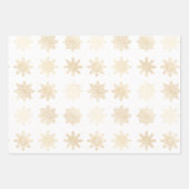 Elegant Gold Kerstmis Snowflake Patroon Inpakpapier Vel (Voorkant)