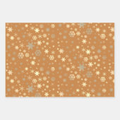 Elegant Gold Kerstmis Snowflake Patroon Inpakpapier Vel (Voorkant 3)