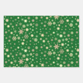 Elegant Gold Kerstmis Snowflake Patroon Inpakpapier Vel (Voorkant 2)