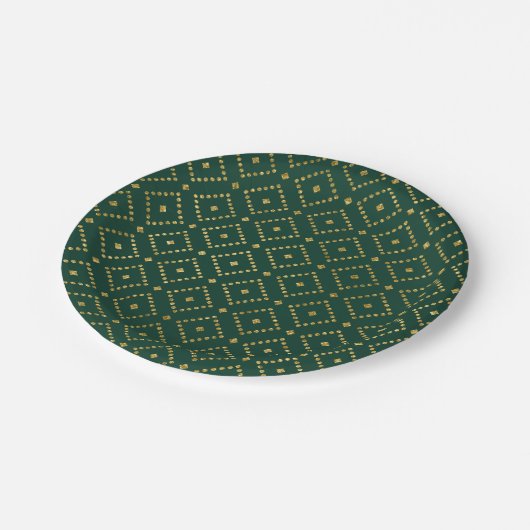 Elegant  Gold-kerstpapier Bord (Gekanteld)