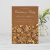 Elegant Gold Kerstparty Winter Glam Kaart (Staand voorkant)