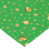 Elegant Gold-kerstpatroon op groen Tafelkleed (Gekanteld)