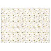 Elegant Gold-kerstpatroon op wit Tafelkleed (Voorkant (Horizontaal))