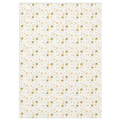 Elegant Gold-kerstpatroon op wit Tafelkleed (Voorkant)