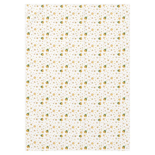 Elegant Gold-kerstpatroon op wit Tafelkleed (Voorkant)