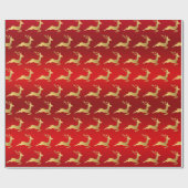 Elegant Gold-kerstrendierpatroon Cadeaupapier (Vlak)