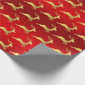 Elegant Gold-kerstrendierpatroon Cadeaupapier (Hoek)