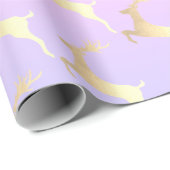 Elegant Gold-kerstrendierpatroon Cadeaupapier (Rol Hoek)