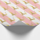 Elegant Gold-kerstrendierpatroon Cadeaupapier (Hoek)