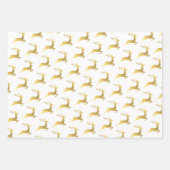 Elegant Gold-kerstrendierpatroon Inpakpapier Vel (Voorkant 3)