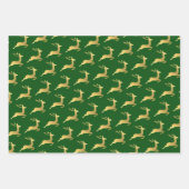 Elegant Gold-kerstrendierpatroon Inpakpapier Vel (Voorkant)