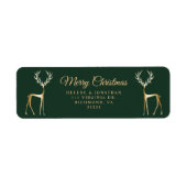 Elegant Gold-kerstrenrenrenderadres Etiket (Voorkant)