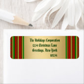 Elegant Gold-kerstretouradreslabels Etiket (Insitu)