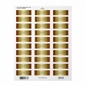 Elegant Gold-kerstretouradreslabels Etiket (Full Sheet)