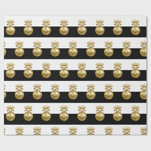 Elegant Gold-kerstsierpatroon Cadeaupapier (Vlak)