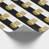 Elegant Gold-kerstsierpatroon Cadeaupapier (Hoek)