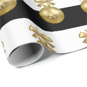 Elegant Gold-kerstsierpatroon Cadeaupapier (Rol Hoek)