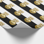 Elegant Gold-kerstsierpatroon Cadeaupapier (Hoek)