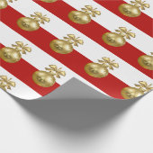 Elegant Gold-kerstsierpatroon Cadeaupapier (Hoek)