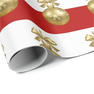 Elegant Gold-kerstsierpatroon Cadeaupapier