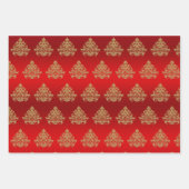 Elegant Gold-kerstsierpatroon Inpakpapier Vel (Voorkant 3)