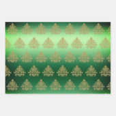 Elegant Gold-kerstsierpatroon Inpakpapier Vel (Voorkant 2)