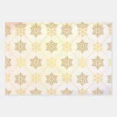 Elegant Gold-kerstsnowflakes patroon Inpakpapier Vel (Voorkant)