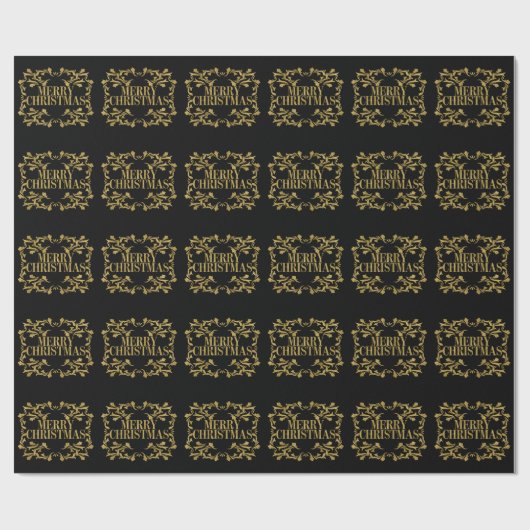 Elegant  Gold-kerstverpakt papier voor fijne kerst (Vlak)
