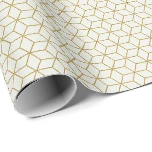 Elegant Gold-kerstwrapppapier Cadeaupapier (Rol Hoek)