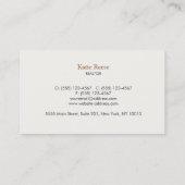 Elegant Gold Key Hole Logo onroerend goed Visitekaartje (Achterkant)